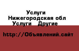 Услуги - Нижегородская обл. Услуги » Другие   